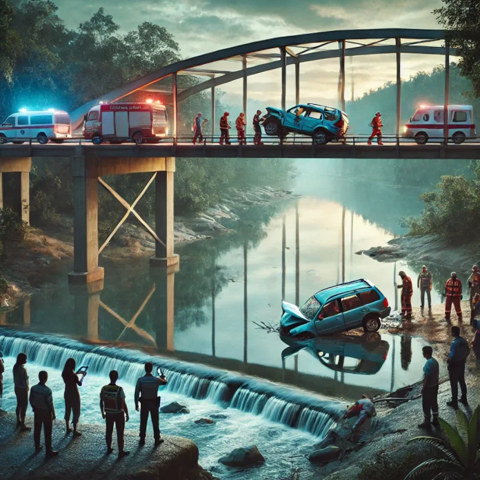 Krishna River Bridge Car Accident Krishna River Bridge Car Accident