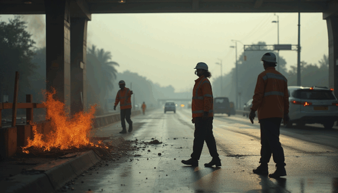 MNS Workers Vandalize Toll Booth in Maharashtra's Washim MNS Workers Vandalize Toll Booth in Maharashtra's Washim